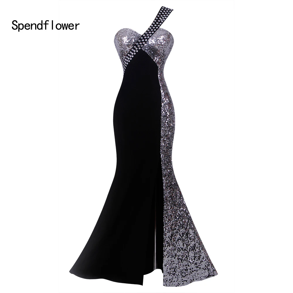 Spendflower одежда Angel One Soulder расшитые бисером и блестками Длинные платья для
