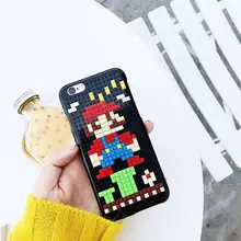 

DIY legos case for iPhone X XS 6s 7 8 luxury cover Half a pack hard cover for iPhone 8 plus 3D case for huawei xiaomi Oppo VIVO