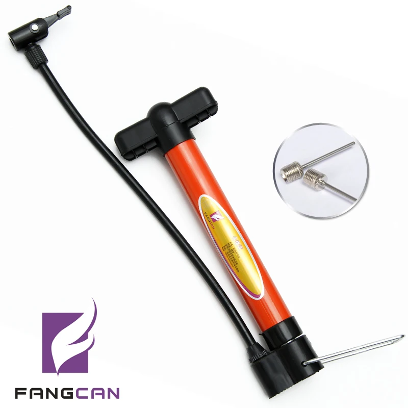 

FANGCAN AirPump Multifunction Portable Bicycle tire/Soccer/Basketball Hand Air Pump Orange Air Inflation Pump with Ball Pin