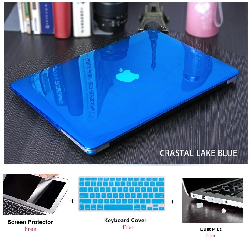 Прозрачный чехол для ноутбука + клавиатуры пленка экрана пылезащитный Apple Macbook Air