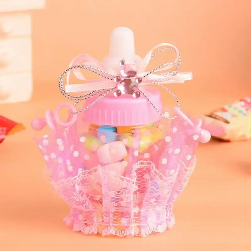 12 шт. Baby Shower прозрачный Подарочная бутылка коробка для крещения крещение