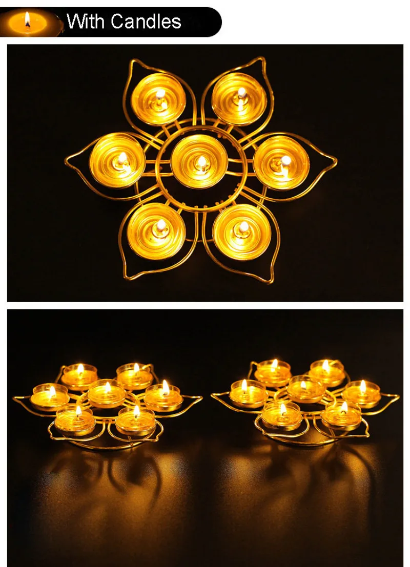 buddha butter lamp candle holder 7 holders16