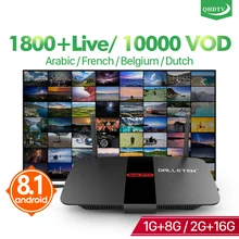 Leadcool IPTV France Arabic R1 TV Receiver Android 8.1 QHDTV IPTV box Quad-Core PK Leadcool box IPTV France Belgium Arabic