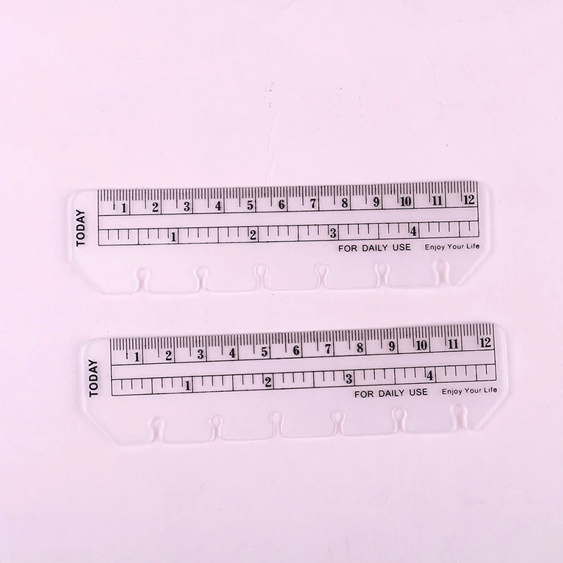 2pcs 6 Holes Ruler For Binder Planner Notebooks Office School Index Ruler  Bookmark Notebooks Accessories School