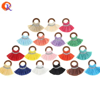 

Cordial Design 1Pcs 7.5CM Tassel/Grass Tassel/Earring Findings/Wood Ring Tassel/Hand Made/DIY Jewelry Making/Jewelry Accessories