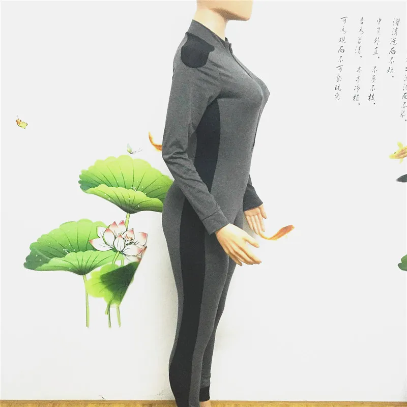 long sleeve full length zipper open close one piece jumpsuit sportswear bodysuit catsuit fitsuit activesuits tracksuit women's plus size sportsuits (5)