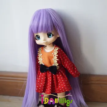 

High temperature fiber brand new long straight soft purple bjd doll hair wig shedding free 1/3 1/4 1/6 1/8 for choice on sale