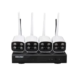 Escam WNK403 4CH Wi Fi NVR комплект 720 P IP Bullut беспроводной камера 3,6 мм Открытый ИК Ночное Видение CCTV дома безопасности системы