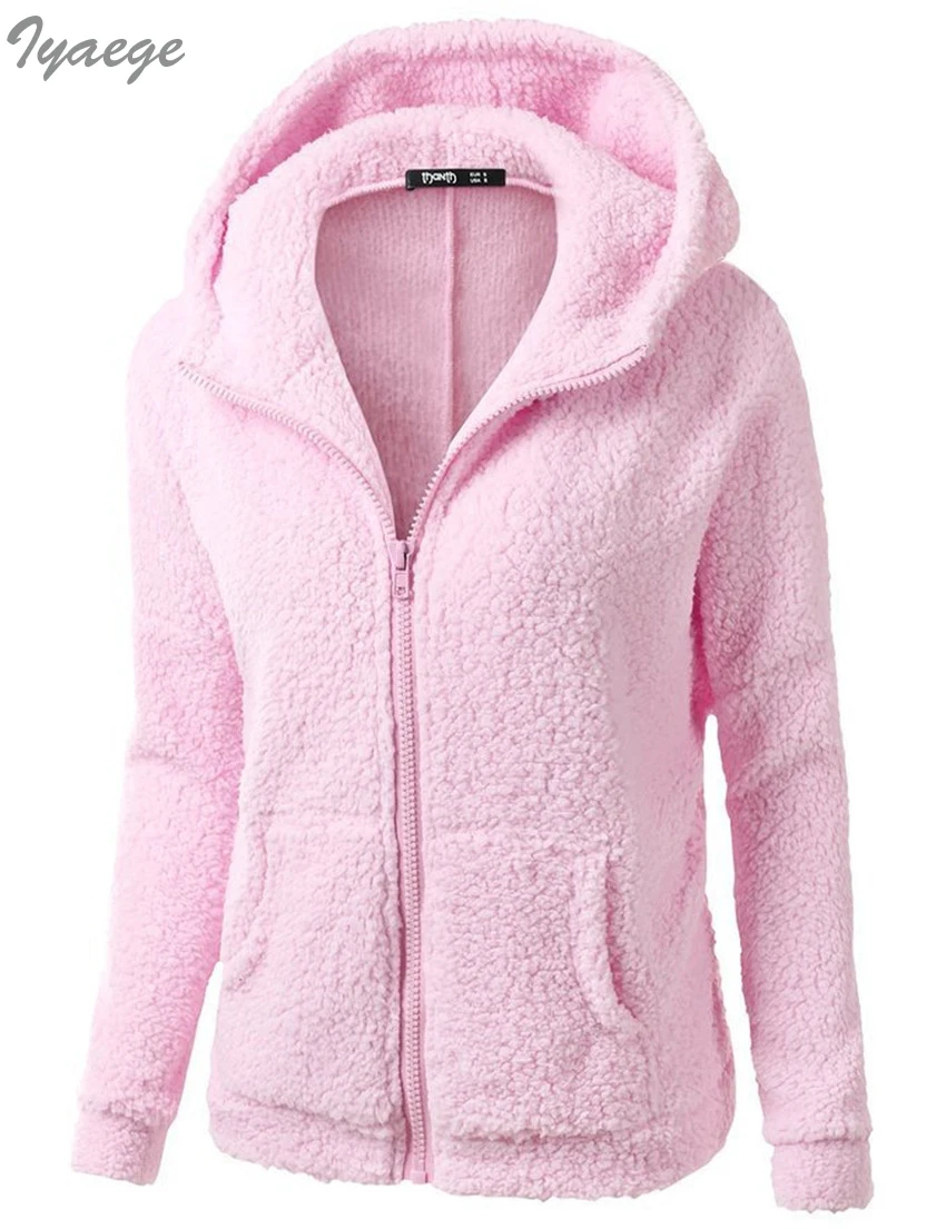 Sudadera con cremallera y forro polar color rosa dise/ño de amapola