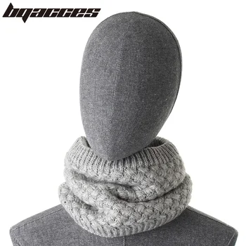 

[BQACCES] Fashion Solid Color Chunky Knitted Infinity Scarves Women Winter Acrylic Wool Snood Neck Warmer Single Circle Scarf