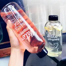 600/1000ML botella de agua de plástico portátil para Camping, viajes en bicicleta, botellas de agua de gran capacidad a la moda, botella resistente al calor