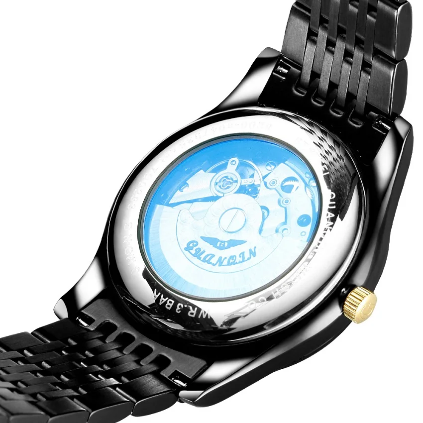 GUANQIN Watch Men 2017 Mens Watches Top Brand Luxury GJ16056 Automatic Gold Black Blue Watch Date Waterproof Male Clock