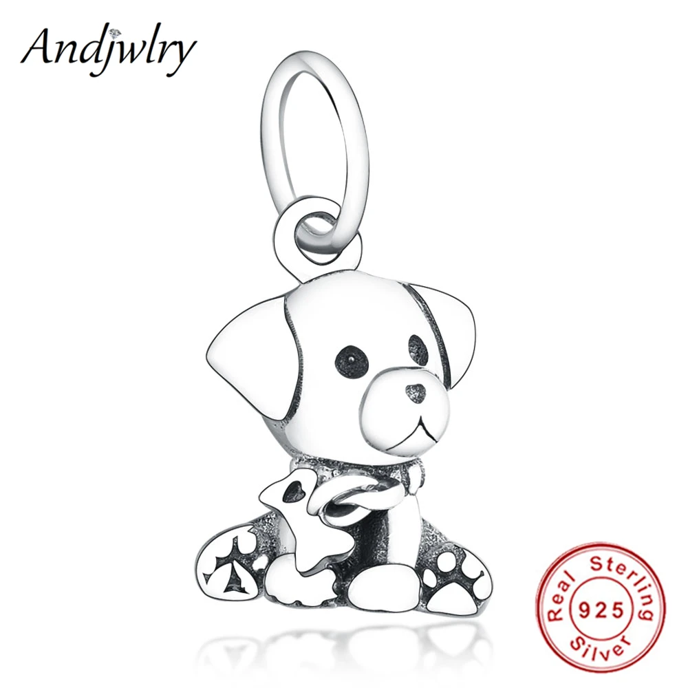 

Fit Original Pandora Charm Bracelets 925 Sterling Silver Labrador Puppy Dangle Charm Pendants DIY Jewelry Berloque