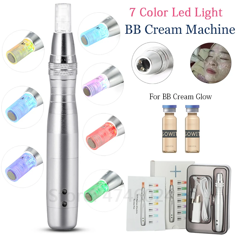 

BB Cream Glow Pen treatment machine 7 Color Light For Meso White Brightening Serum Remove Acne Scar Reduce stretch BB Glow devic