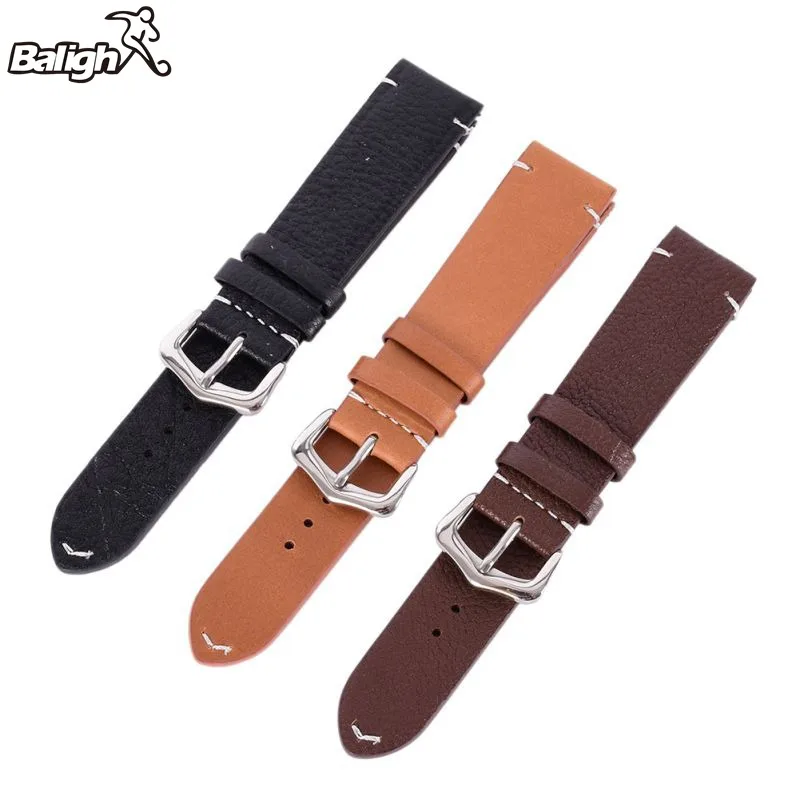 

Men Women Vintage Style Faux Leather Watch Strap Band Buckle Belt 18mm 20mm 22mm