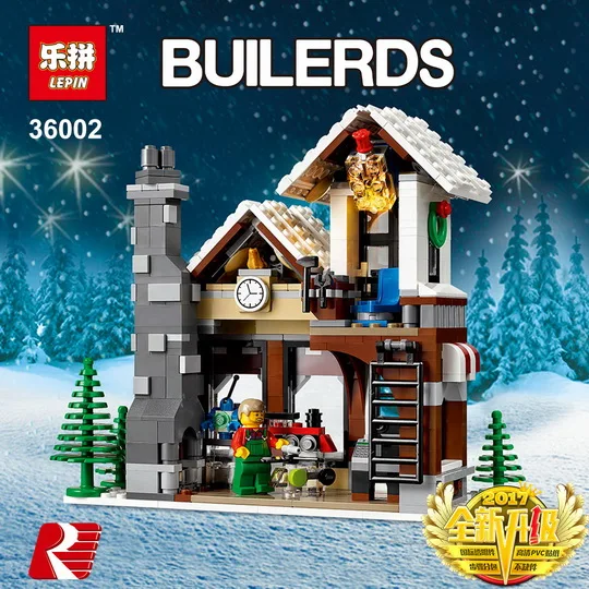 

Lepin 36002 Genuine 1005Pcs Creative Series The Winter Toy Shop Set 10249 Building Blocks Bricks Educational Toys Christmas Gift