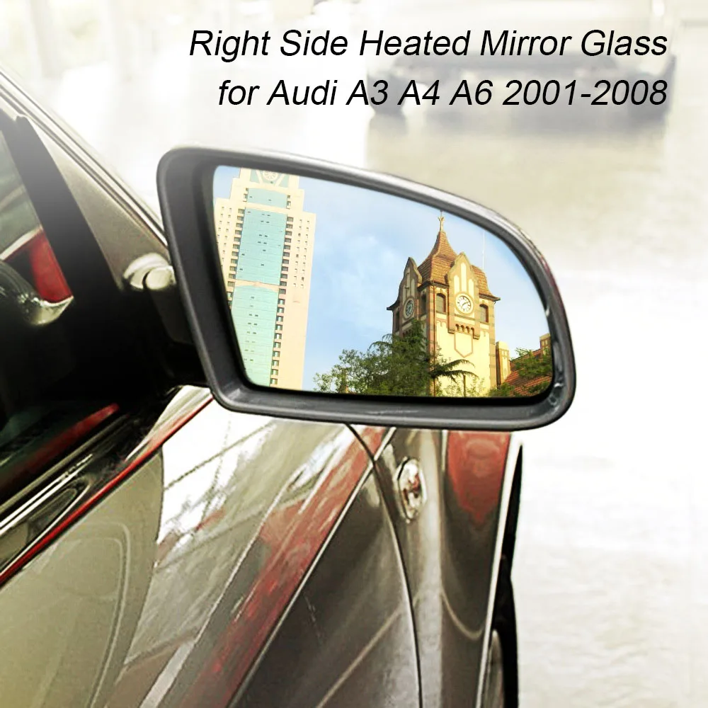Left Right Drive Side Heated Electric Wing Door Mirror Glass for Audi