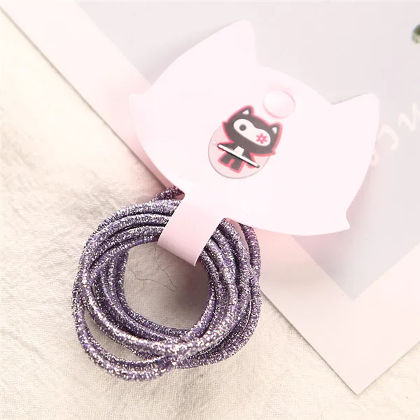 12 Colors 50pcs/lot 3cm Child Rubber Bands Hair Accessories Wholesale Candy Colors Hair Elastics New Fashion For Girls Kids - Цвет: 50pcs purple