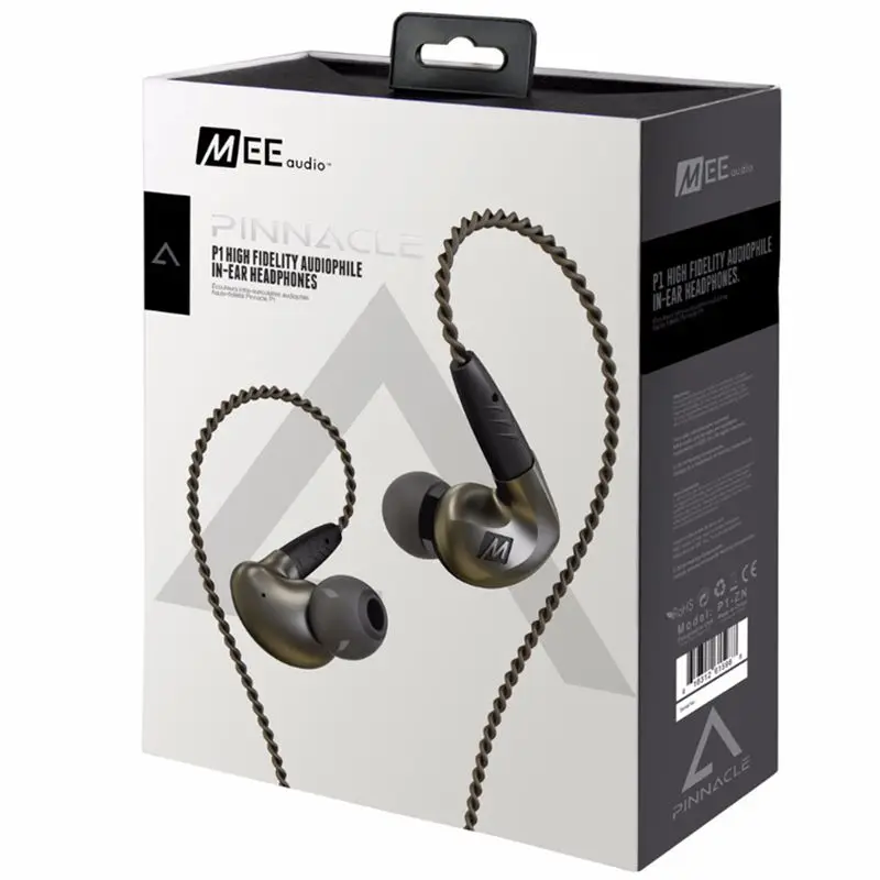 Оригинальные MEE Audio Pinnacle P1 Audiophile HiFi наушники-вкладыши со съемным кабелем наушники-вкладыши Xtra силиконовые/фланцевые наконечники