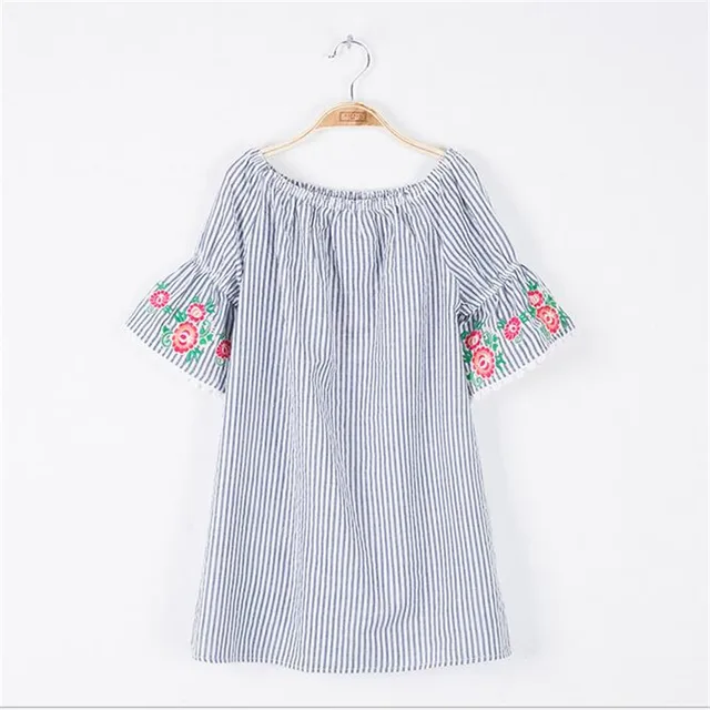 2017 Big Baby Girls Striped Lace Dresses Teenager Fashion Floral Dress Junior Summer Clothing Childrens Clothes 2017 Big Baby Girls Striped Lace Dresses Teenager Fashion Floral Dress Junior Summer Clothing Childrens Clothes