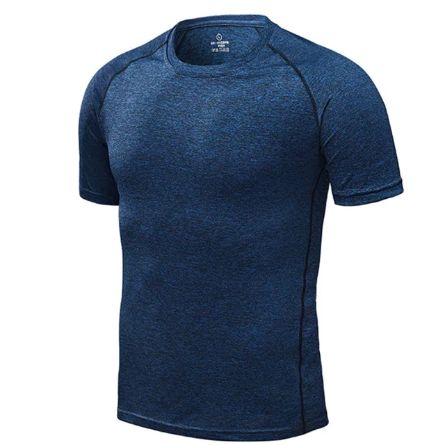 JACKSANQI Новые мужские и женские быстросохнущие дышащие летние футболки для спорта на открытом воздухе, кемпинга, походов, рыбалки, бега с коротким рукавом RA215 - Цвет: Men Dark Blue