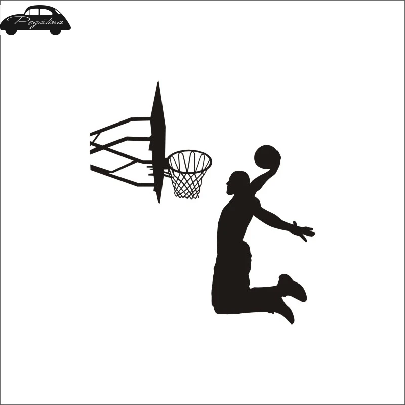 Basketball Player Sticker Sports Dunk Car Decal Helmets Kids Room