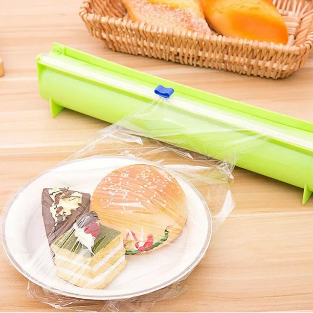 Creative Cling Film Cutter With Stainless Steel Blade Wrap Dispenser