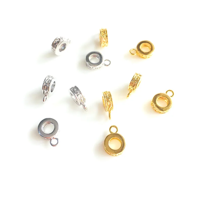 

Золотые шармы-соединители HEJI 10 шт./лот, изготовление золотых браслетов, ожерелий, ювелирных изделий, не выцветает