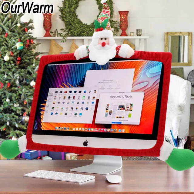 ourwarm christmas laptop computer display cover decorative new year diy tv decoration monitor screen protector 44 - Christmas Tv Decoration ourwarm christmas laptop computer display cover decorative new year diy tv decoration monitor screen protector 44 - Christmas Tv Decoration