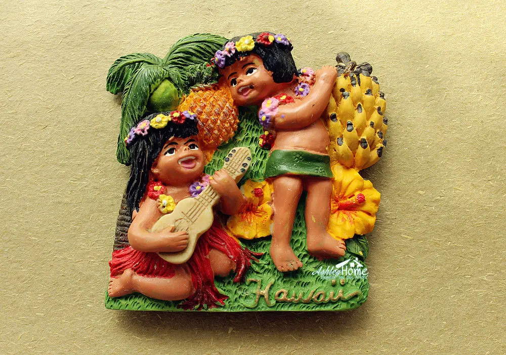 

Happy Holiday in Hawaii, USA Tourist Travel Souvenir 3D Resin Fridge Magnet Craft GIFT IDEA