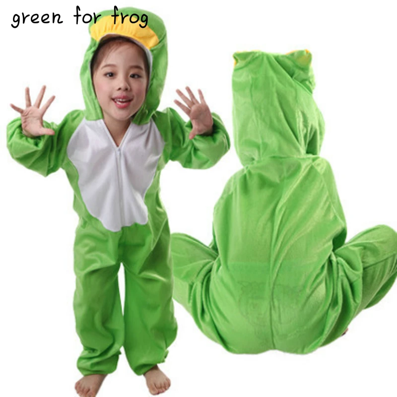 Детский карнавальный костюм в виде животных; милый детский карнавальный костюм «Love Live»; Разноцветные комбинезоны; Комбинезоны из чистого хлопка - Цвет: green