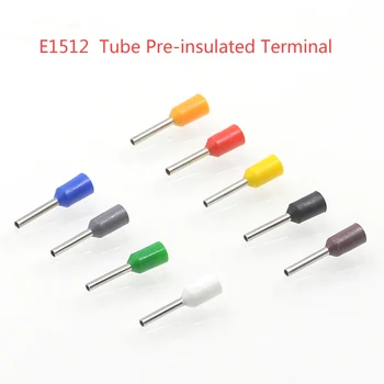 

100/200pcs Tube insutated cord end terminals Electrical crimp terminal wire connector E1512 cable ferrules VE 16AWG 1.5mm2