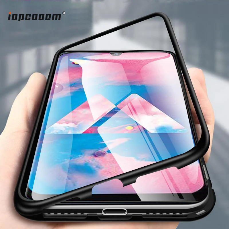 

Magnetic Adsorption Metal Case For VIVO V15 S1 V15 Pro Tempered glass Back Magnet Cover Case fundas