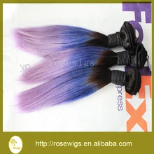 Brazilian straight Hair 3Pcs Lot Free Shipping ombre color Brazilian straight human Hair color1b/purple/violet