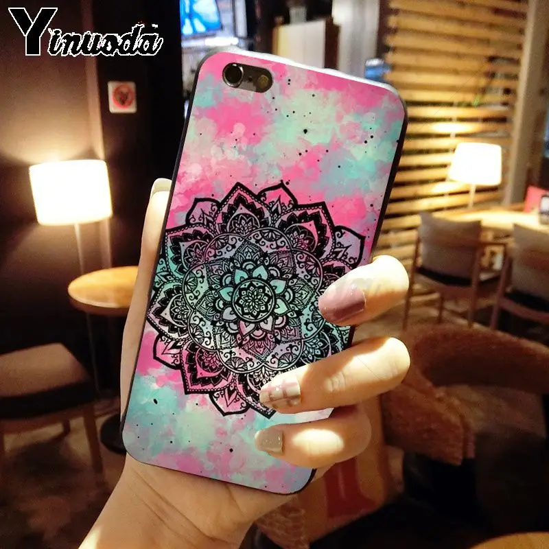 blue gold Mandala flower dream castcher