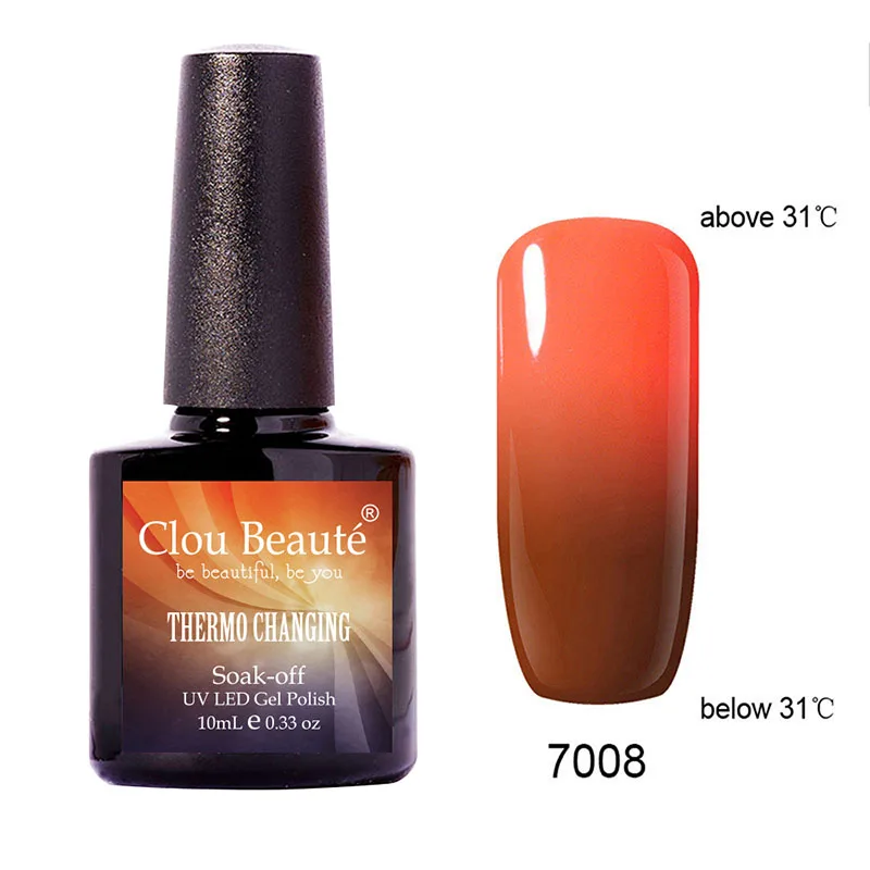 Clou Beaute термо-сменный Гель-лак для ногтей отмачиваемый УФ-Гель-лак для ногтей горячая Распродажа Гель-лак для температуры лак стойкий лак - Цвет: 7008