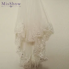 Модные Двухслойные Свадебные вуали белого цвета и цвета слоновой кости, свадебные аксессуары, короткие свадебные вуали длиной 1,5 м