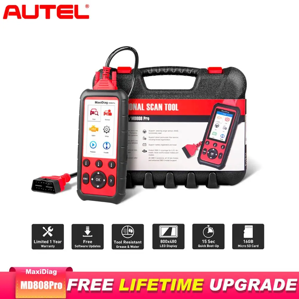 Autel MD808 Pro OBD2 сканер автоматический диагностический инструмент для автомобиля все