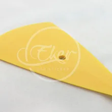 Тонировка, Инструмент для тонировки, 15 см* 8.5 см Sharp головы мягкой Скребки Треугольники оттенок Скребки окна Плёнки Установка автомобиля Обёрточная бумага инструмент желтый Ракель