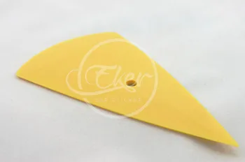 

Free Shipping 15cm*8.5cm Sharp Head Soft Squeegees Triangle Tint Scraper Window Film Installation Car Wrap Tool Yellow Squeegee