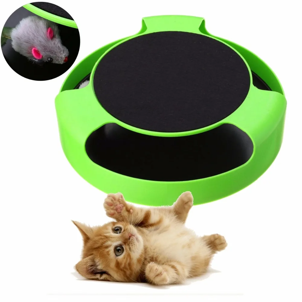 Интерактивные игрушки для кошек 2 в 1 домашних животных с ковриком царапин