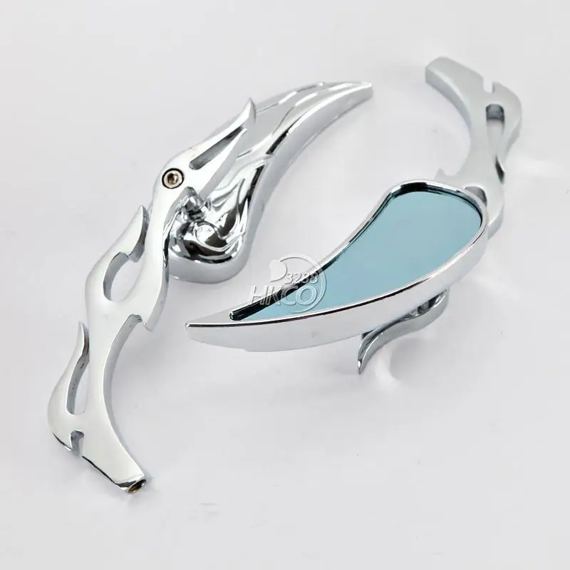 

TEARDROP MOTORCYCLE CUSTOM REARVIEW MIRRORS FOR CHOPPER CRUISER 8MM 10MM