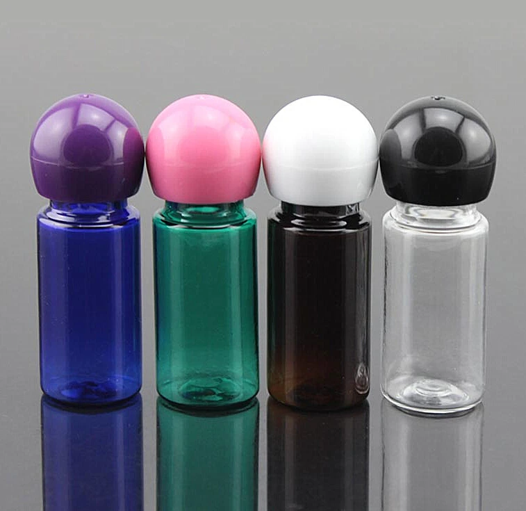 5pcs/lot 10ml Mini Transparent Plastic Bottles Round Lid Shampoo Bath