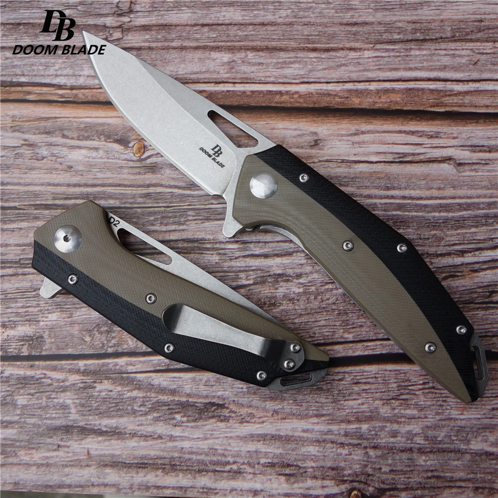 

7.9" FH11 60-61HRC Knives G10 Handle Folding Knife Tactical Knives Outdoor Camping EDC Tool Hunting Pocket Knifes