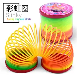 Детские игрушки Пластик Slinky Радуга Весна Красочные забавные Классические игрушки для Детский подарок практичный интересная новинка