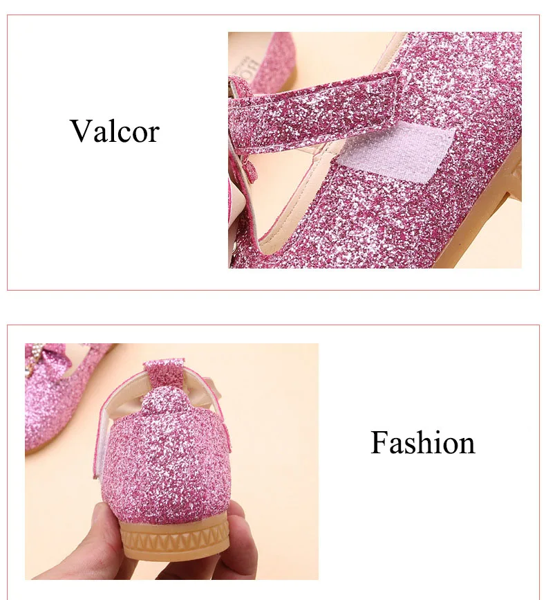 VFOCHI/новая кожаная обувь для девочек; обувь принцессы с блестящими пайетками для девочек; детская танцевальная обувь для вечеринок; обувь для девочек-подростков
