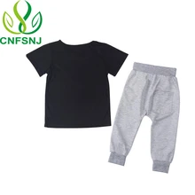CNFSNJ Новинка года для маленьких мальчиков Одежда для девочек 2 предмета; футболка с длинным рукавом топ+брюки, комплект одежды, костюм с Группа печатных