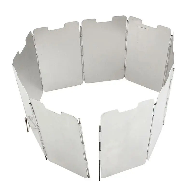 

9 Plates Wind Deflectors Foldable Outdoor Camping Cooking Cooker Gas Stove Wind Shield Screens