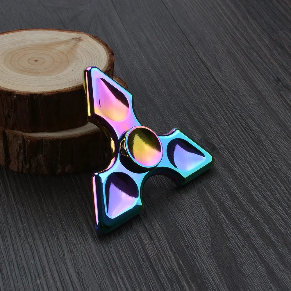 Rainbow Tri Fidget Hand Spinner Alloy Finger Desk Focus Stress Relief Fidget Toys Rainbow Tri Fidget Hand Spinner Alloy Finger Desk Focus Stress Relief Fidget Toys