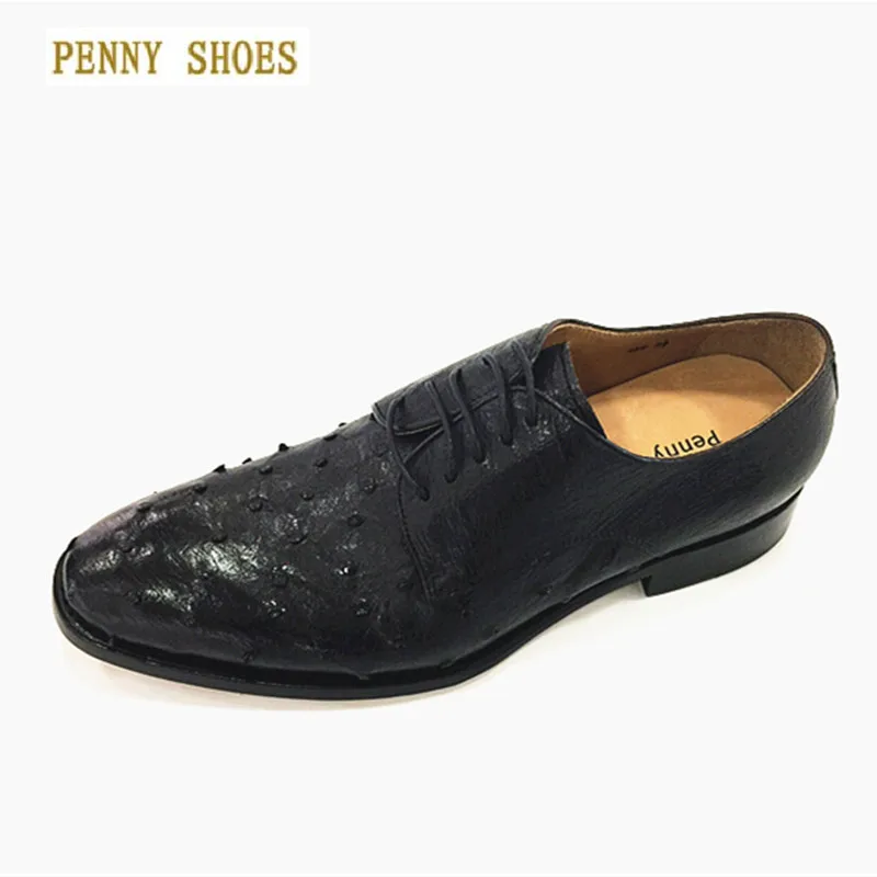 

comfortable new ostrich leather man Personal Tailor genuine leather shoes